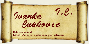 Ivanka Čupković vizit kartica